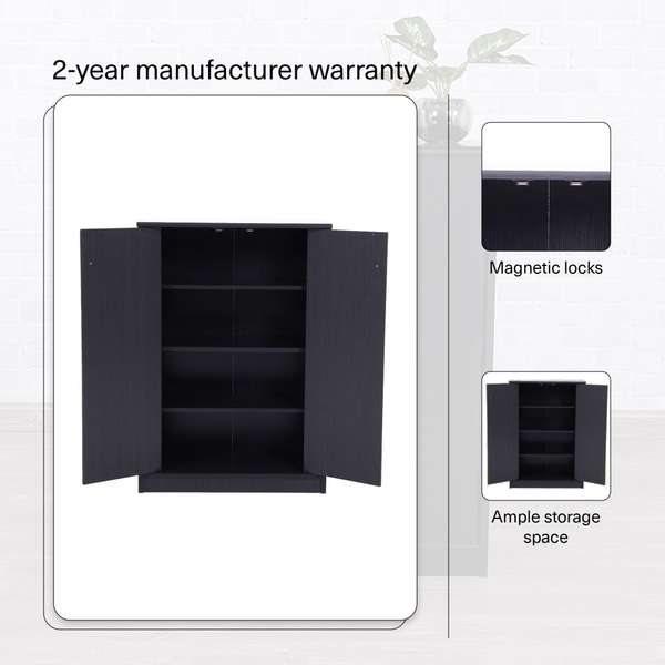 VEDDE SHOE RACK 12 PAIRS BROWN Pan Home Furnishings